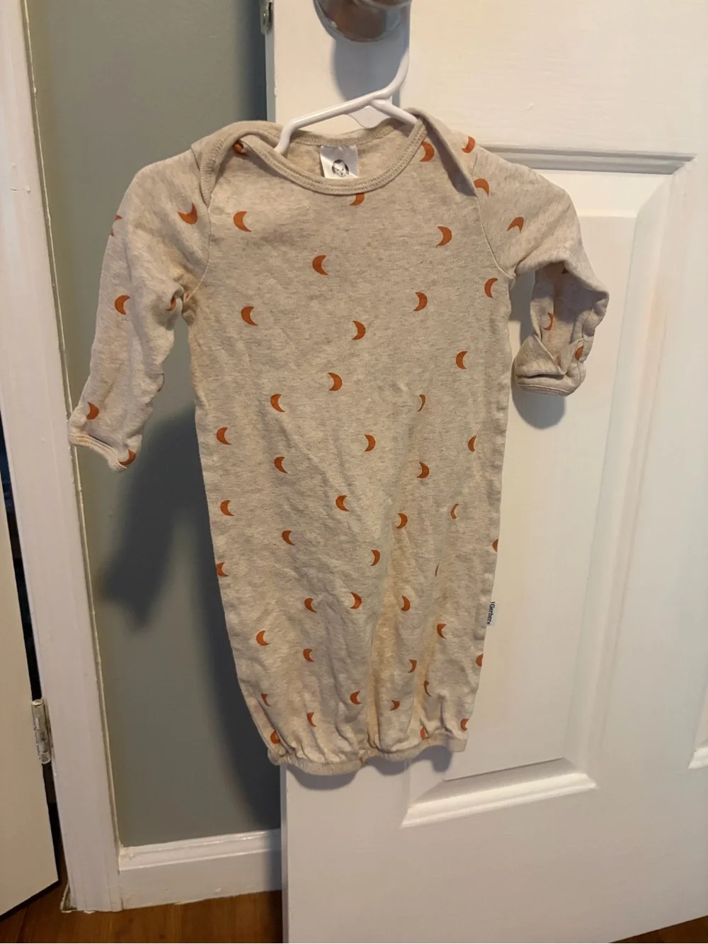 Gerber Beige Nightgown with Orange Moon Print